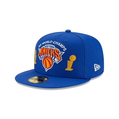 New York Knicks Gorra | New Era NBA Championship Trophy 59fifty Fitted Cap Mexico - Azules